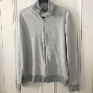 Men’s light grey Michael Kors zip up sweatshirt.
